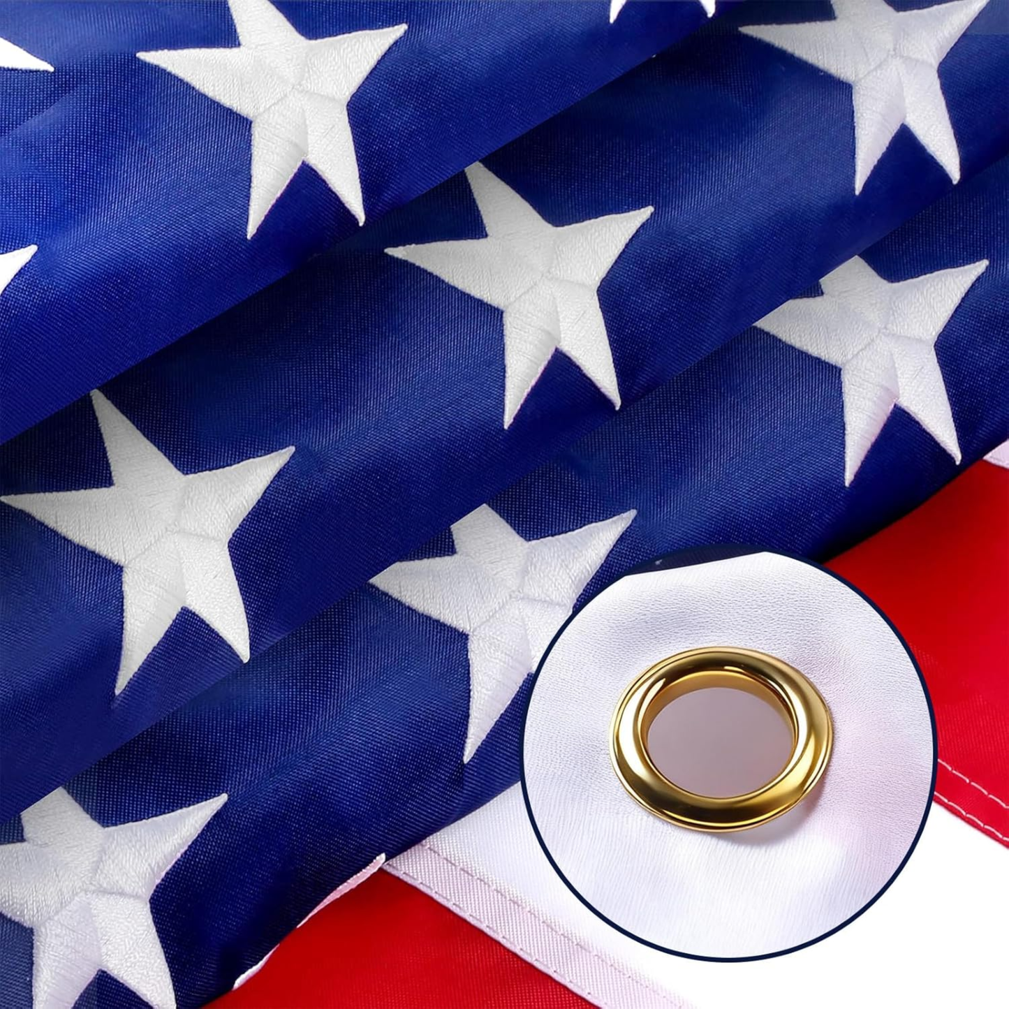 NorthGear™ American Boat Flag 2x3 ft – Made in USA Nylon Marine Flag with Brass Grommets