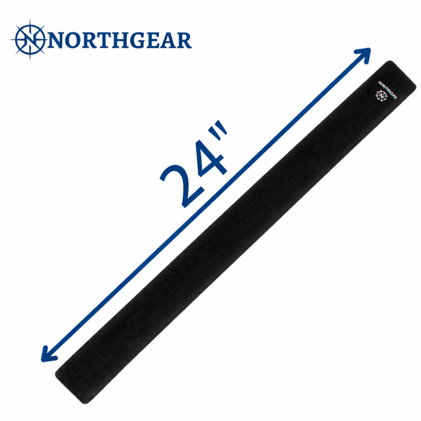 northgear 24 inch black chafe guard sleeve provides extended coverage to protect dock lines from abrasion wear and damage for reliable marine use