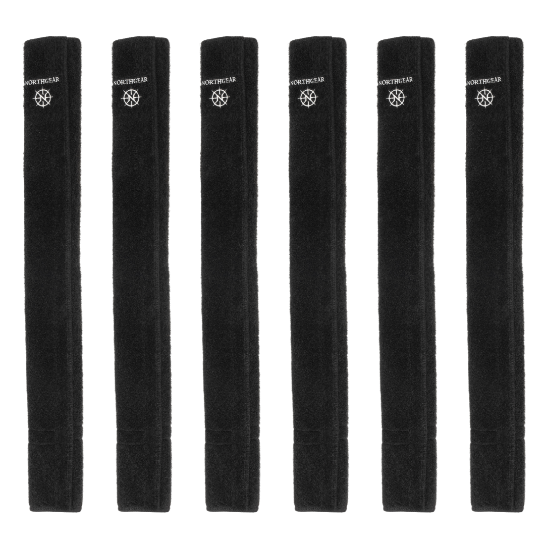 24" Black Dock Line Chafe Guards – 6-Piece Set (3-Pack Bundle) | Heavy-Duty Polypropylene Protection