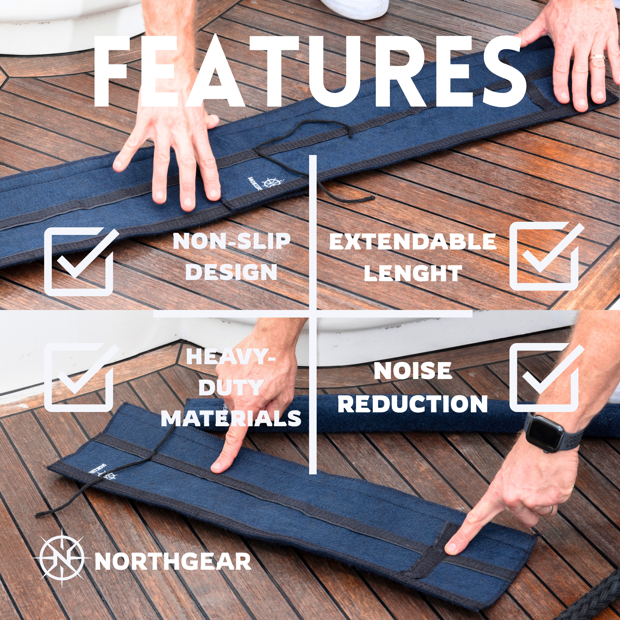 dock line chafe guard-northgear