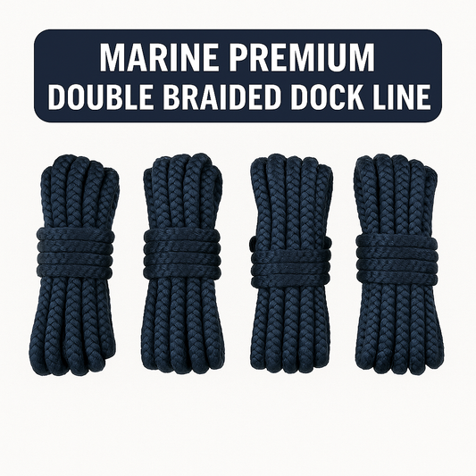 NorthGear Premium Double Braided Dock Lines – 3/8" x 15' (4-Pack)