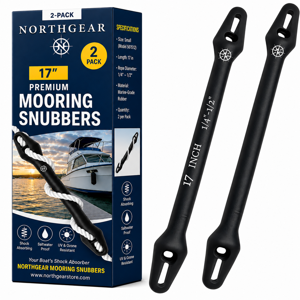 NORTHGEAR Premium EPDM Rubber Mooring Snubber