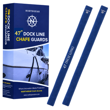 NORTHGEAR Extra Long 47" Non-Slip Dock Line Chafe Guards - Navy Blue