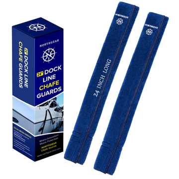 NORTHGEAR™ Premium Non-Slip Dock Line Chafe Guards – 2-Pack, 24" Modular Marine Protection