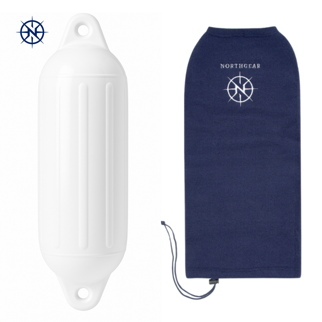 northgear boat fender with navy cover provides reliable protection against scratches wear and impact for safe and durable marine docking