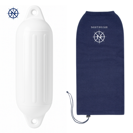 northgear boat fender with navy cover provides reliable protection against scratches wear and impact for safe and durable marine docking