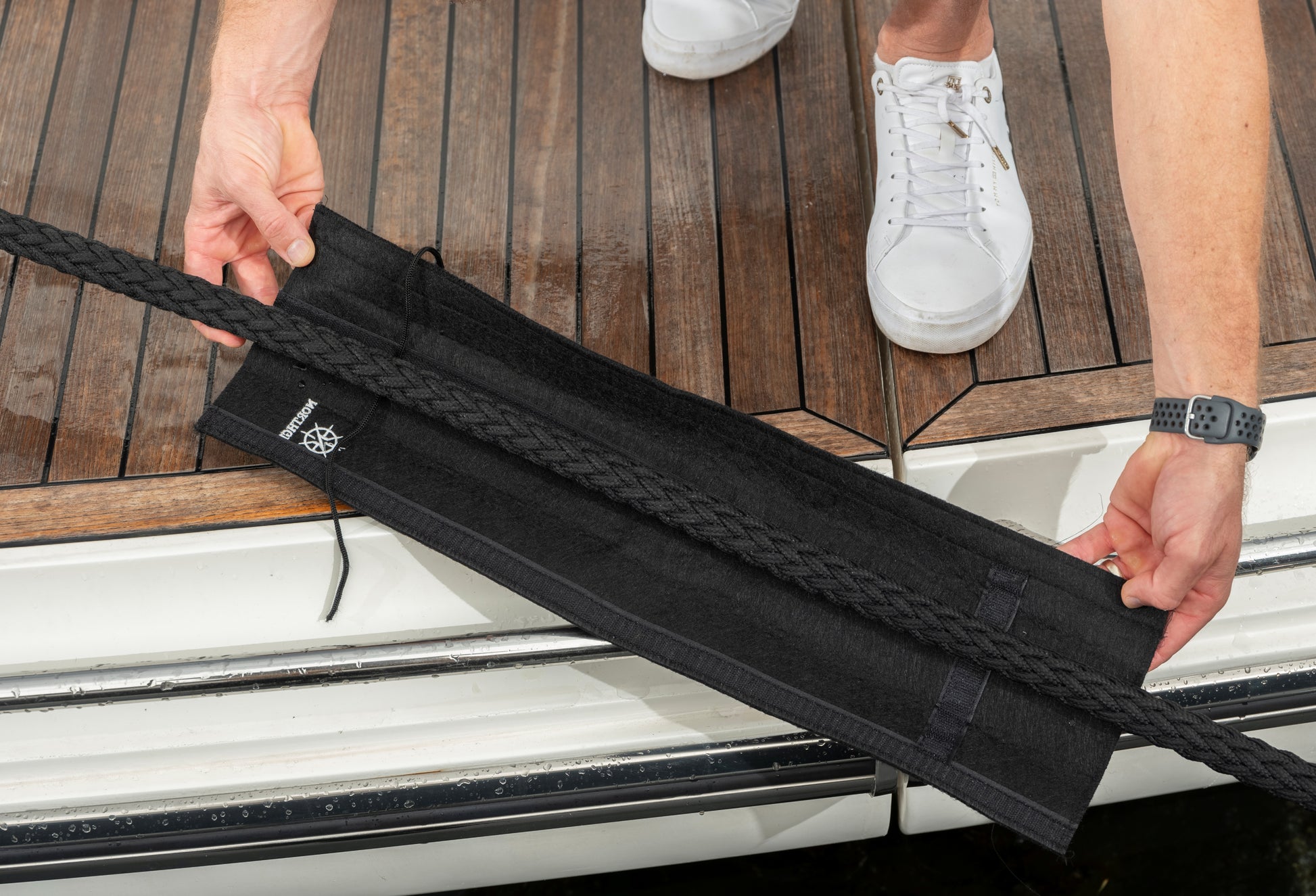 northgear chafe guard protects dock lines from abrasion and wear with easy installation for reliable and long lasting boat docking protection