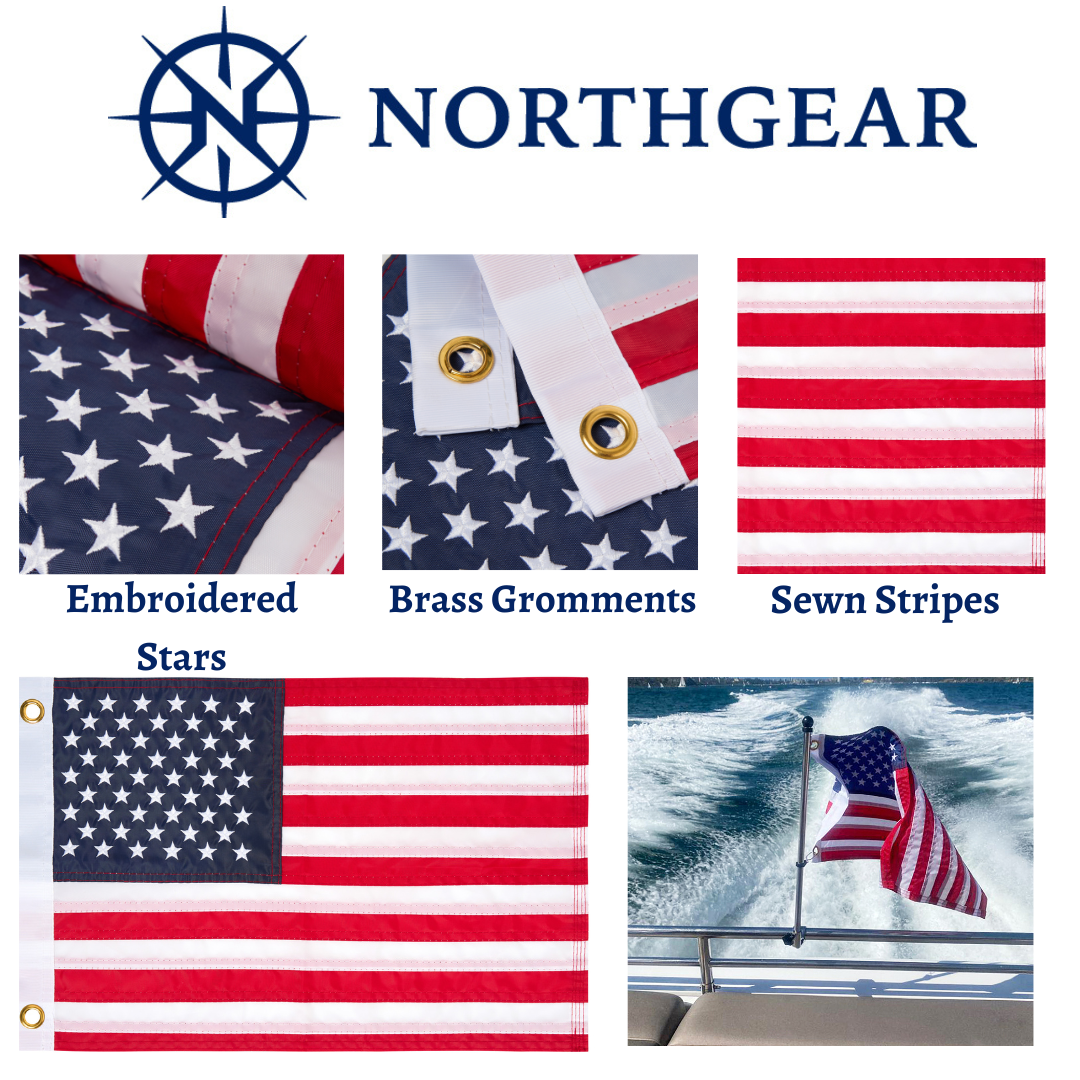 Northgear™ American boat flag | pack of 2